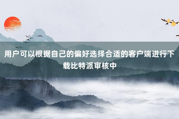 用户可以根据自己的偏好选择合适的客户端进行下载比特派审核中