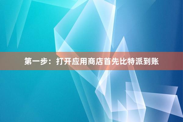 第一步：打开应用商店首先比特派到账