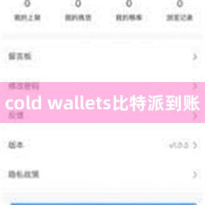 cold wallets比特派到账