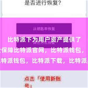 比特派下为用户资产提供了高度的安全保障比特派官网，比特派钱包，比特派下载，比特派身份