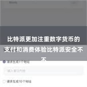 比特派更加注重数字货币的支付和消费体验比特派安全不