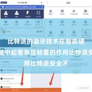 比特派的蓝牙技术在智能硬件领域中起着举足轻重的作用比特派安全不