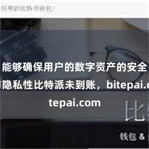 能够确保用户的数字资产的安全性与隐私性比特派未到账，bitepai.com