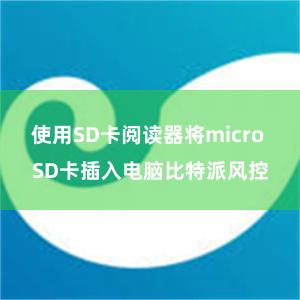 使用SD卡阅读器将micro SD卡插入电脑比特派风控